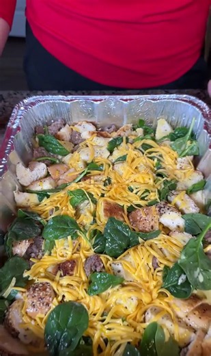 Wake up to this easy overnight breakfast casserole