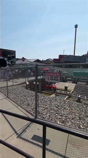 Flying Around A Movie Set with Backlot Stunt Coaster at Kings Dominion