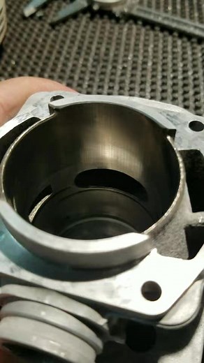 Before and after porting Husqvarna 372xp oe cylinders. | Dyno Joe mods