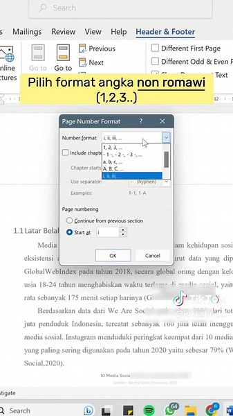 Tips Membuat Penomoran Halaman di Word