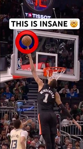 Wembanyama nearly blocked this at the top of the backboard 🤯