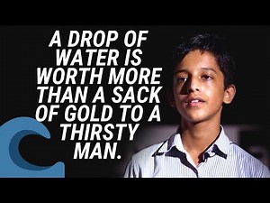 Conserve water, conserve life | Speech By Anirudh A Menon | Saraswathy Vidyanikethan Public School