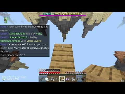 Esto es Skywars en Bedrock