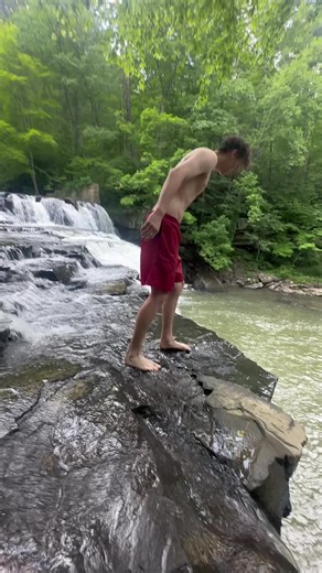 6/3/23 Brush Creek Falls Athens WV watching people enjoy their thing of jumping off waterfalls! I’ll stick to just chasing waterfallls! #fyp #brushcreekfalls #athens #westvirginia #chasingwaterfalls #jeepgirlsadventures #waterfallsoftiktok #nature #hiking #chasingdreams