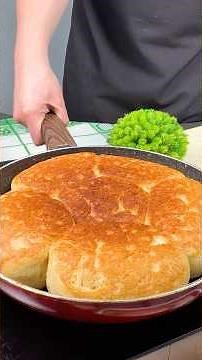 Homemade Pan Bread: Easy, Quick, and No Oven Required #recipe #food #cooking #bread #breakfast #d...