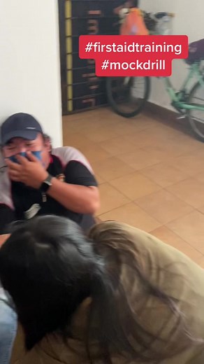 Basic First Aid Training: Mock Drill Demo with Fake Blood Warning