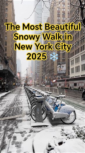 The Most Beautiful Snowy Walk in New York City 2025 ❄️ | Magical Winter NYC #usa #snowfall #nycsnow