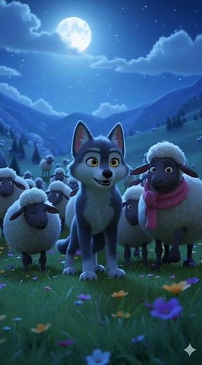 A Wolf Pup Raised by Sheep #cartoon #3danimation #story #cute #animation #funny #animals #shorts