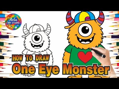 How to Draw One Eye Monster | Easy Monster Drawing for Kids & Beginners