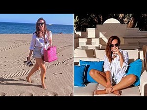 BBC Breakfast's Sally Nugent shows off her beach chic in a string bikini