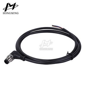 [Hot Item] M12 90 Degree Industrial Automation Wire Harness M12 3-Core Full Series Injection Molding Connector Aviation Plug