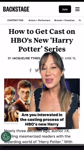 5.7K views · 19 reactions | Hoping to board the Hogwarts Express? We’ve got the audition advice you need to land a role in HBO’s new “Harry Potter” series! | Backstage | Facebook