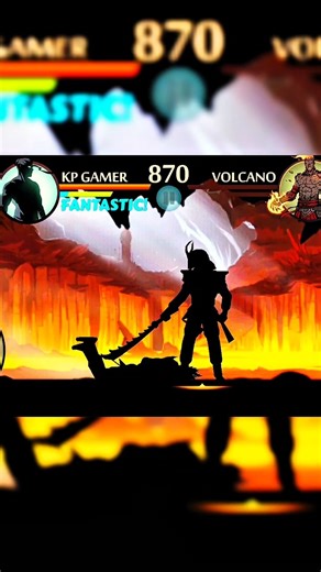 shadow vs volcano #shadowfight2 #gaming #edit #sf2proX