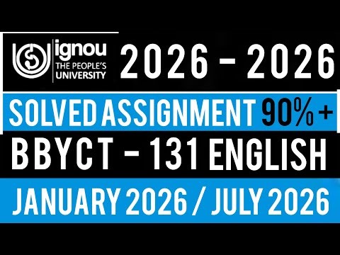 BBYCT 131 Solved Assignment 2026 ENGLISH | BBYCT 131 SOLVED ASSIGNMENT JANUARY 2026 - JULY 2026