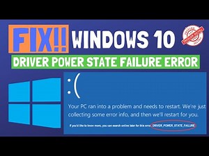 Your PC ran into a problem and needs to Restart [Driver power state failure] - Now Fixed