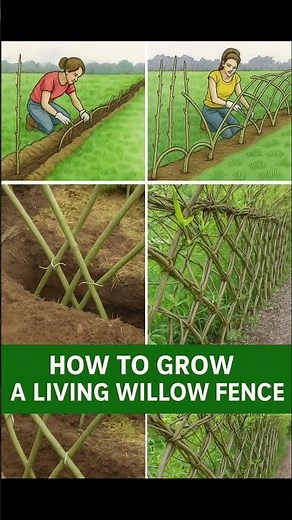 How to Grow a Living Willow Fence | Natural Green Barrier DIY 🌱🌳