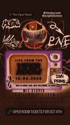 We have the last @deegafunivrse Takeover event of the year live @theviperroom this Friday Dec 5th! Our official line up starts at 11pm but it will be a super fun night of talent and moments just waiting to be experienced. We will be hosting a pregame and after party because we’ll that is tradition now so please DM me for that info and location. Ticket link is in my bio! And remember each ticket you buy helps support independent shows like ourselves to keep happening. Please make sure to use the 