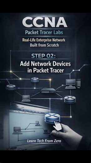 Zero to CCNA. Learn CCNA using Packet Tracer. The most practical, free way to master CCNA with real-life enterprise-level network design Step 2: Add Network Devices in Packet Tracer #ccna #comptia #cisco #networking #switches