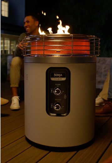 This isn’t your average fire pit. 🚫🔥 The Ninja™ Fireside360™ is our first all-in-one outdoor heater and propane firepit — delivering 80,000 BTUs 360° warmth designed for zero smoke, zero ash, and the ultimate backyard upgrade. 🌙✨ #sharkninja #ninjafireside #firepit #ninjakitchen @Ninja Kitchen