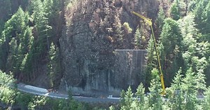 Highway 4 closed due to risk of falling debris