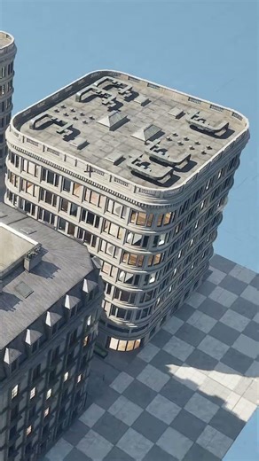 City Street in 3D 🏙️ | Modular Assets + Final Scene #Shorts