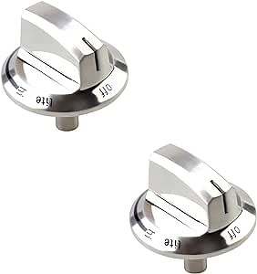 2Pcs 5304525746 Gas Cooktop Knob Range Burner Stove Knob Fit for Frigidaire Range Cooktop,Burner Range Control Knobs Parts,Replaces 5304504839, 4960519, AP6997304