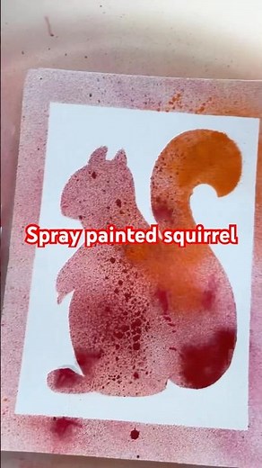 DIY Autumn Squirrel Art 🍂 | Easy Spray Paint Craft for Kids & Adults