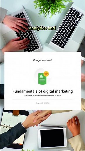 I just completed Google’s Fundamentals of Digital Marketing course 📊 a 40-hour #onlinemarketing