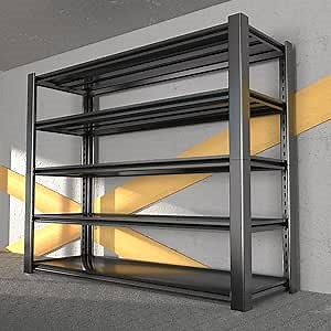 Standing Shelf Units 72" H x 48″W x 20" D,Heavy Duty Garage Shelving Units and Storage, 3000LBS 5-Tier Metal Shelves, Storage Rack for Garage Organization, Basement, Workshop, 1Pack