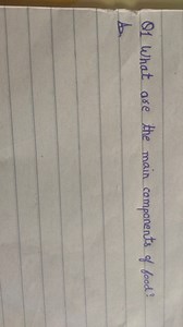 Q1 What are the main components of food?... | Filo