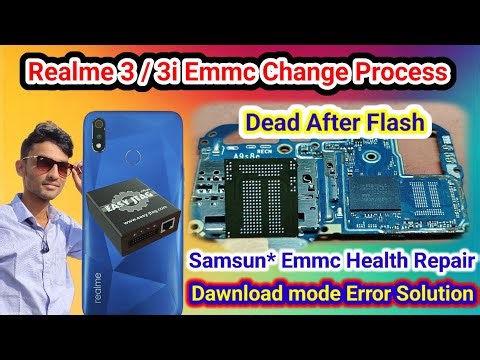 Realme 3 / 3i Emmc Change Process || Samsung Emmc health Repair Easy Jtag Box (No Need Dump)