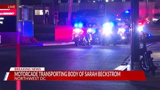 Motorcade Escorts Body of National Guard Member Sarah Beckstrom in DC