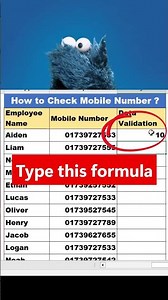 How to Check Mobile Number in Excel Using LEN Formula😱 Excel Magic Tricks #formula #excel