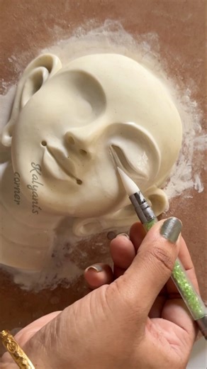 Buddha Face Detailing✨️| Satisfying DIY Art 🪷