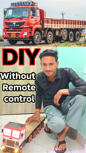 Remote control container handmade 18 wheels without RC truck (step by step) #shortsfeed #diy #shorts