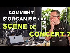 How is a concert stage organized?