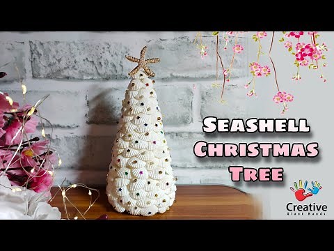 DIY Seashell Christmas tree - Coastal Christmas decoration