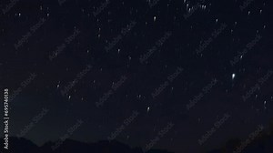 Time lapse of the Geminid meteor shower in the nature