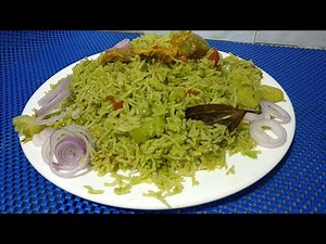 Green pulao recipe | Green gravy pulao recipe