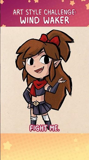 Drawing in the Wind Waker Art Style! | #art #shorts #artstylechallenge