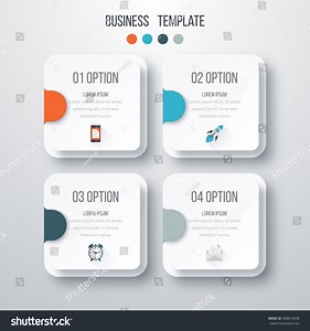 Vector Illustration Four Square Infographics Stock Stock Vector (Royalty Free) 488616058 | Shutterstock