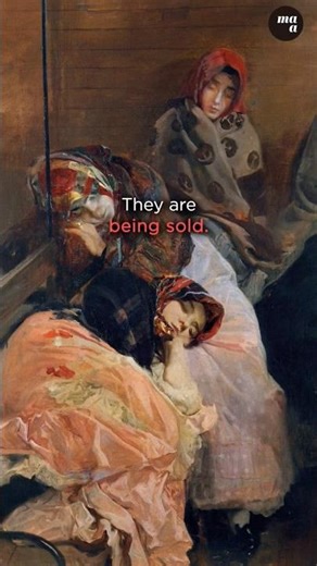 19C human trafficking, the reason 4 women are asleep on a train [Joaquín Sorolla-White Slave Trade]