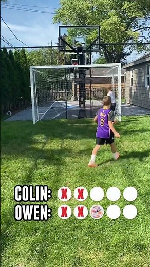 Colin vs Owen Soccer Shoot-Out!