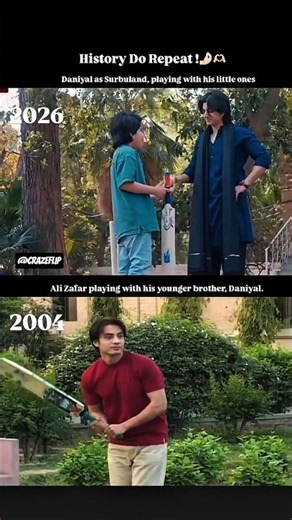 History Repeats! 🥺❤️ Ali Zafar 2004 vs Danyal Zafar 2026 #shorts #zanjeerain #viralshorts #crazeflip