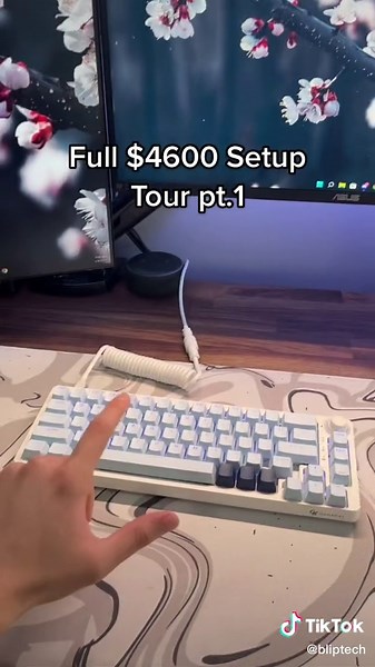 My FULL setup tour ($4600) #techtok #gamingpc #bliptech #pc #rtx #gamingsetup #tech #pcbuild #setuptour #gamingsetuptour #pcsetup #gamingroom