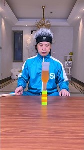 Block Stacking Challenge! #funnyfamily #partygames #shorts