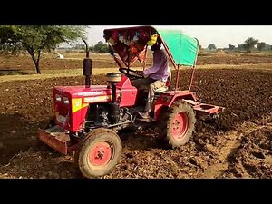 Small tractor work in field