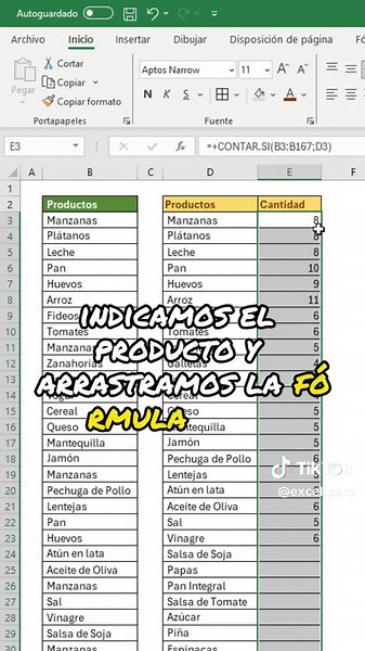 Cómo usar la función UNICOS en Excel para evitar duplicados