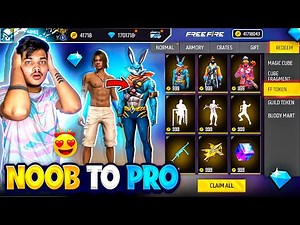 Free Fire Making POOR NOOB Kid Id RICH And PRO😍💸 In 10,000 Diamonds -Garena Free Fire