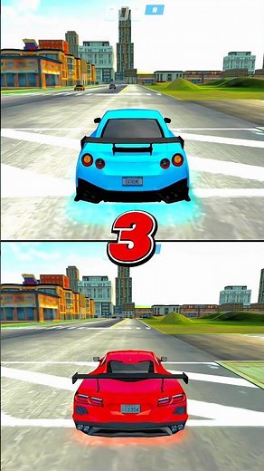 Nissan GTR 🆚 Corvette C8 | Drag Race | Extreme Car Driving Simulator! #shorts